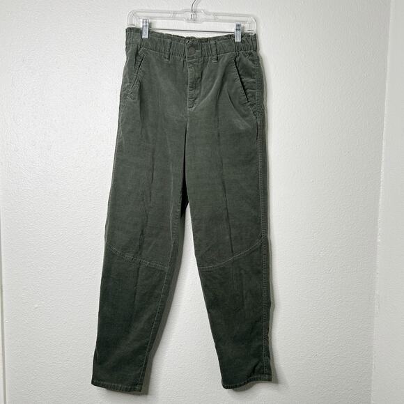Democracy Ab Technology Corduroy Pants Green Size 6 High Rise Straight Leg - Picture 1 of 9